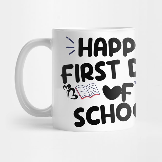 Primary First day of school designs: Happy Primary-secondary First Day of School, Vibrant back to school art, Funny School Quote, Back to School, Kids and Teachers Design by AMRIART